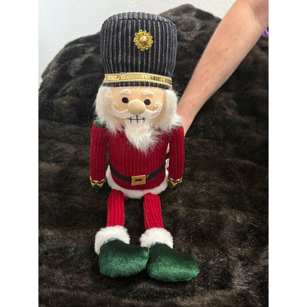 Plush Nutcracker  Decor 22" Red Black Fabric Christmas Hobby Lobby NEW